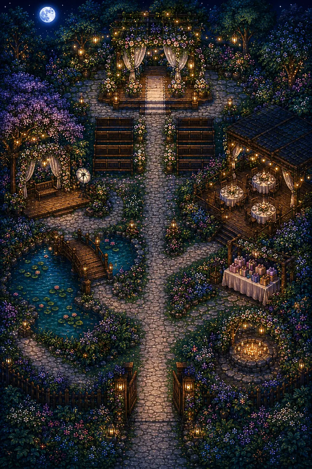 Map tema Garden Night